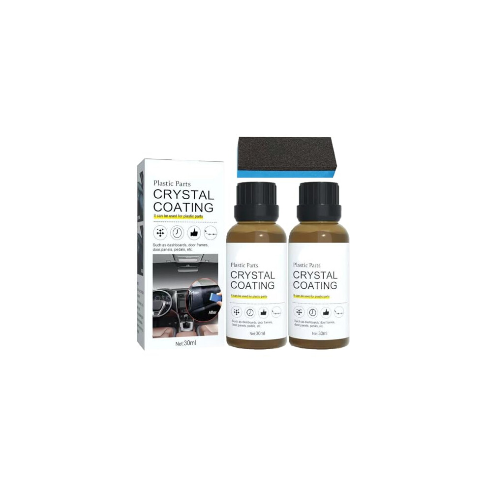 Car Plastic Restorer And Coating, Longlasting Hydrophobic Shine For Auto Parts, Streak (2Pcs) 9070919793011