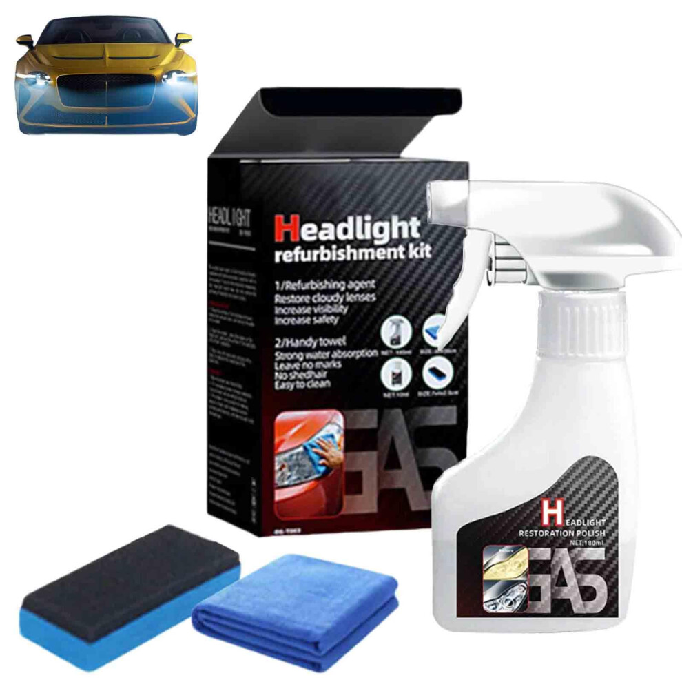 Headlight Restoration Kit With Quick Oxidation Removal And Scratch Polishing For Cars 1 Set 9070919793035