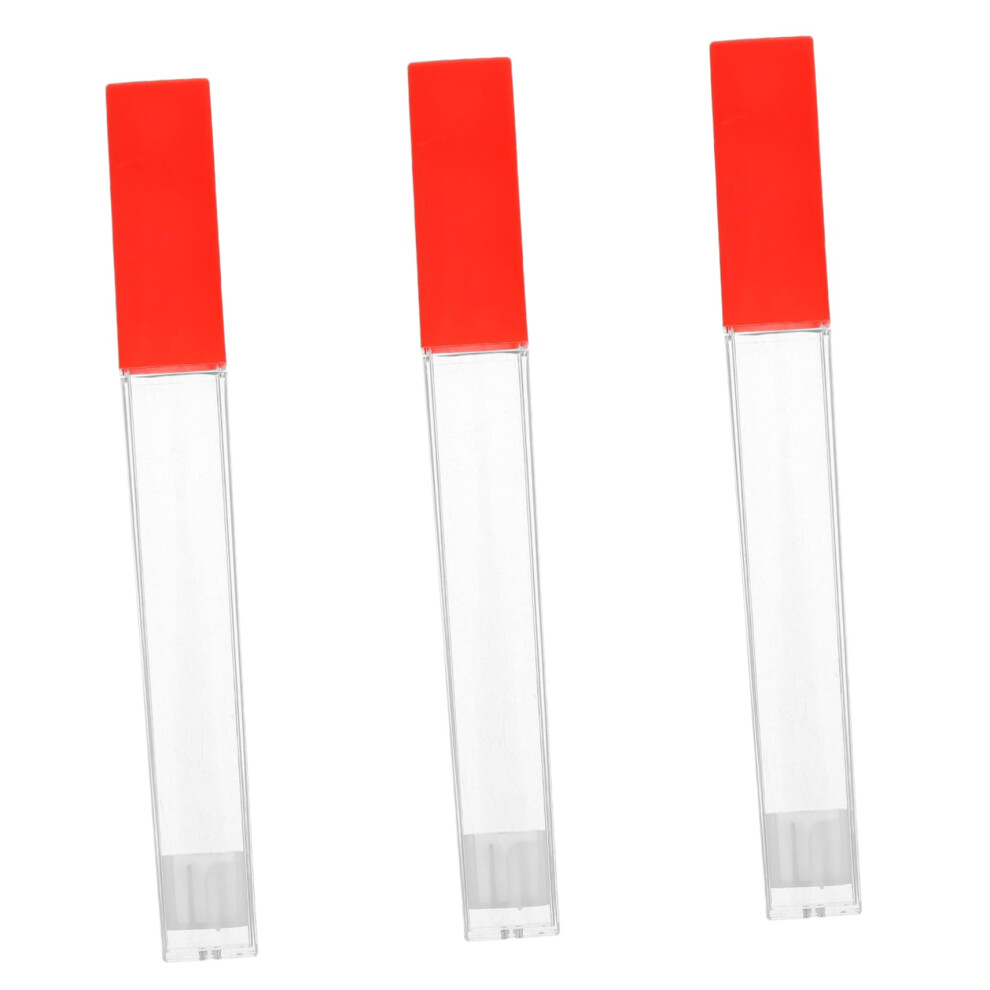 Thermometer Protective Case Set Transparent Dustproof Plastic Storage Tubes for Home and Clinic 3pcs