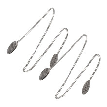 2pcs Zinc Alloy Bib Clips for Babies with Secure Grip, Stroller Napkin Holder for Travel Dining