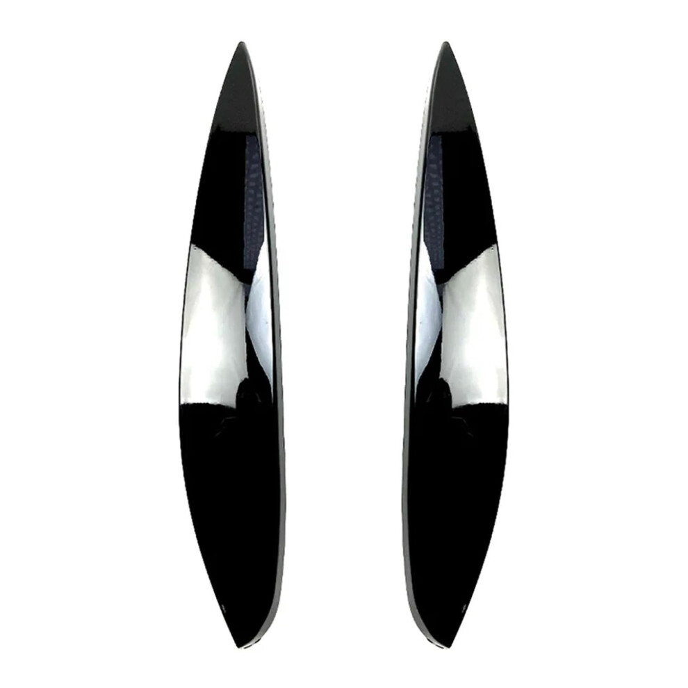 Car Headlight Eyebrow Eyelid Cover Trim For Benz Smart 2014 Sporty Upgrade Protection Black 9113335603141