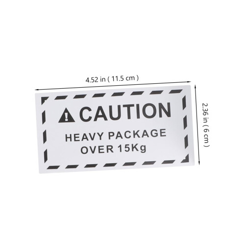 Caution Heavy Object Labels Roll for  Pallets with  Adhesion Waterproof Warning Stickers 1