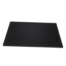 Non‑Slip PVC Bar Mat for Spill and Heat Protection, Heavy Duty Counter Pad, Easy to Clean Black