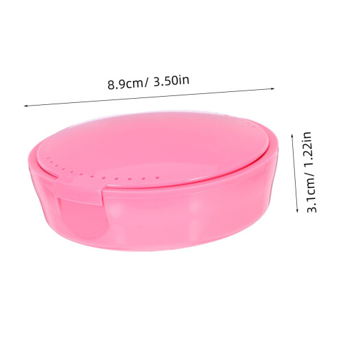 Retainer Case with BuiltIn Mirror for Travel and Home, Spacious Dentures Storage Box 1