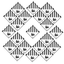 100pcs Hazmat  Labels Hazardous Material Warning Stickers Vinyl with Secure Adhesive