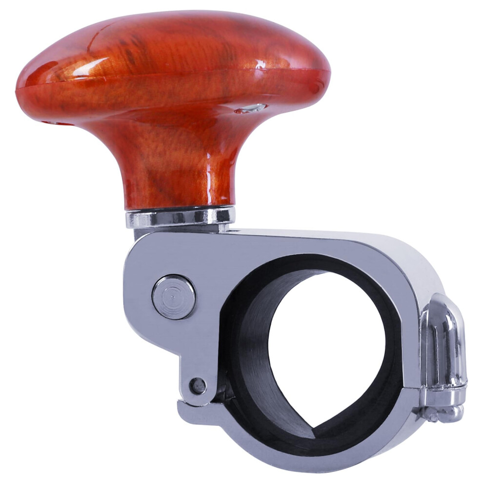 Universal Steering Wheel Spinner Knob Abs Alloy For Cars Trucks Boats Enhanced Control Brown 9070919793363