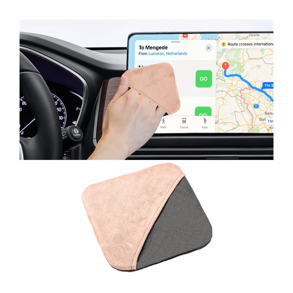 Car Screen Cleaner Microfiber Cloth Lint Glove Wipe For Dashboard Lcd Touchscreen Square Pink 9113335603462