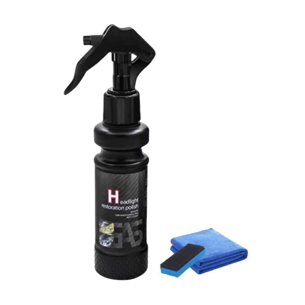 Car Headlight Restoration Kit With Fluid, Longlasting Clarity And Brighter Nighttime Visibility (1 Set) 9113335603547