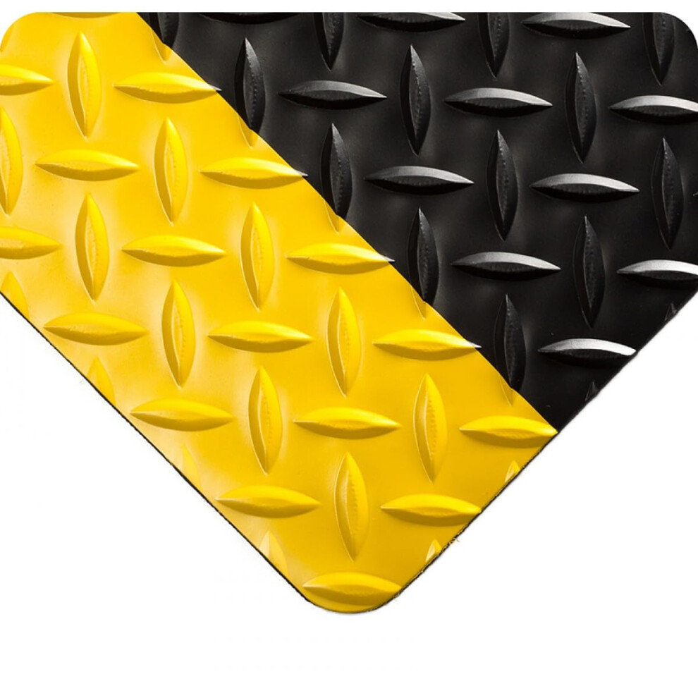 Esd Anti Fatigue Mat 36X24 Odorless Ergonomic Static Floor Mat For Workstations Black/Yellow 9099447358349