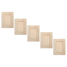 10Pcs Unfinished Wooden Photo Frames Beige DIY Craft Picture Holders