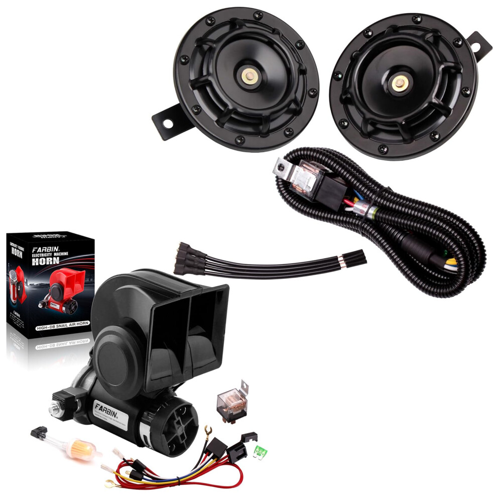 Car Horn Kit 125Db Twin Tone With Relay Harness, Universal 12V For Cars Trucks Motorcycles 9070919793752