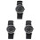 3Pièces Enfants Étanches Noir Style Quartz 2