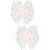 2Pièces Décor Cheveux Beige Voile Design Élégant 8