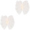 2Pièces Décor Cheveux Beige Voile Design Élégant 4