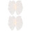 2Pièces Décor Cheveux Beige Voile Design Élégant 6