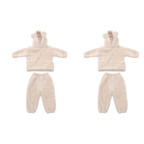 2Ensembles Pyjamas Beige Pour L’hiver Et Détente 1