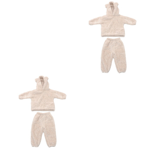 2Ensembles Pyjamas Beige Pour L’hiver Et Détente 2