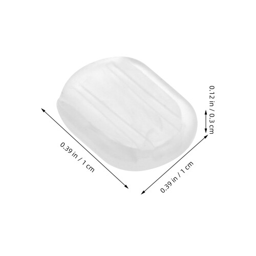 200Pièces Protections Clips Boucles D'oreilles PVC Transparent Simple 1