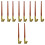 10Pièces Porte-Plume Bois Et Métal Multi-Couleurs 6