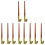 10Pièces Porte-Plume Bois Et Métal Multi-Couleurs 7