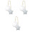 3Pièces Ornements Suspendus Étoile Décoration 3