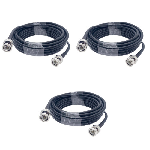 3Pièces Câble Rg58 Bnc À Noir Antenne Basse Atténuation 2
