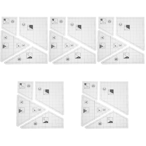 5Ensembles Règles Quilt Transparantes Compactes Pour Couture 2