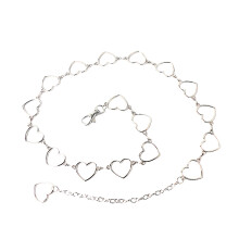 2Stk Modeschmuck Waist Chain Silber Hollowed Design Für Frauen