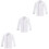 3Pièces Vestes Chef Unisexes Blanches En Durable Facile À 5