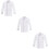 3Pièces Vestes Chef Unisexes Blanches En Durable Facile À 9