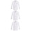 3Pièces Vestes Chef Unisexes Blanches En Durable Facile À 8