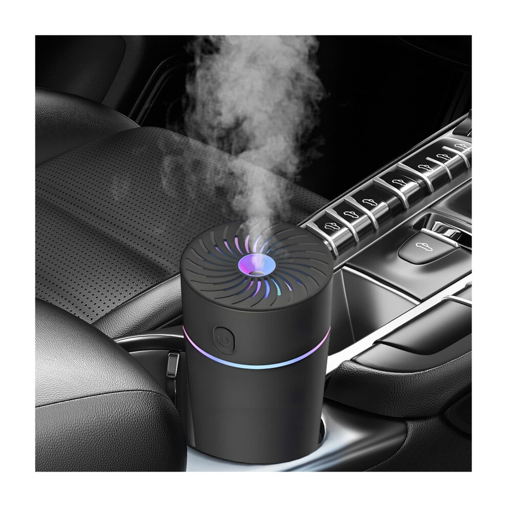 Usb Powered Car Air Freshener With Aroma Diffuser, 350Ml Quiet Humidifier For Vehicle Black 9113335603769