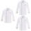 3Pièces Vestes Chef Unisexes Blanches En Durable Facile À 6