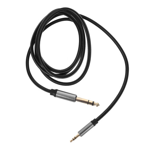4Pièces Câble Casque Nylon 3.5mm 6.35mm Noir 1