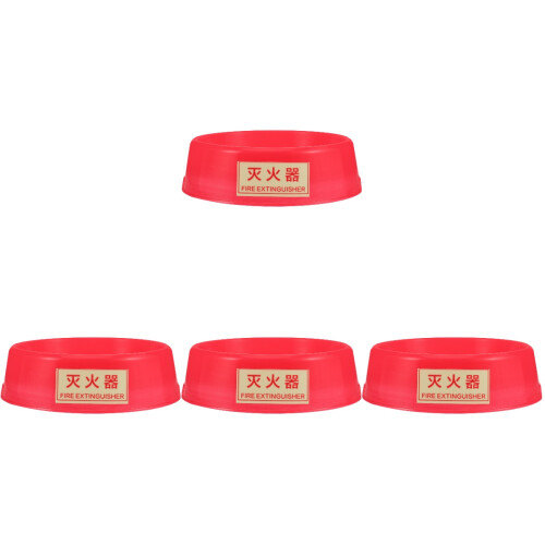 4Pièces Socle Extincteur Rouge Éclairant Pour Coffre Auto 2
