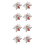 4Paires Boutons Manchette Décor Style 8