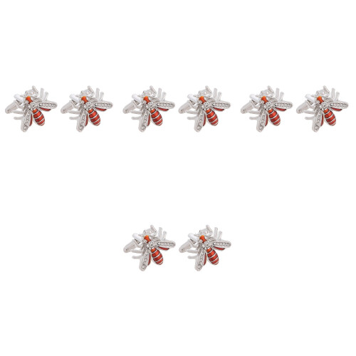 4Paires Boutons Manchette Décor Style 2