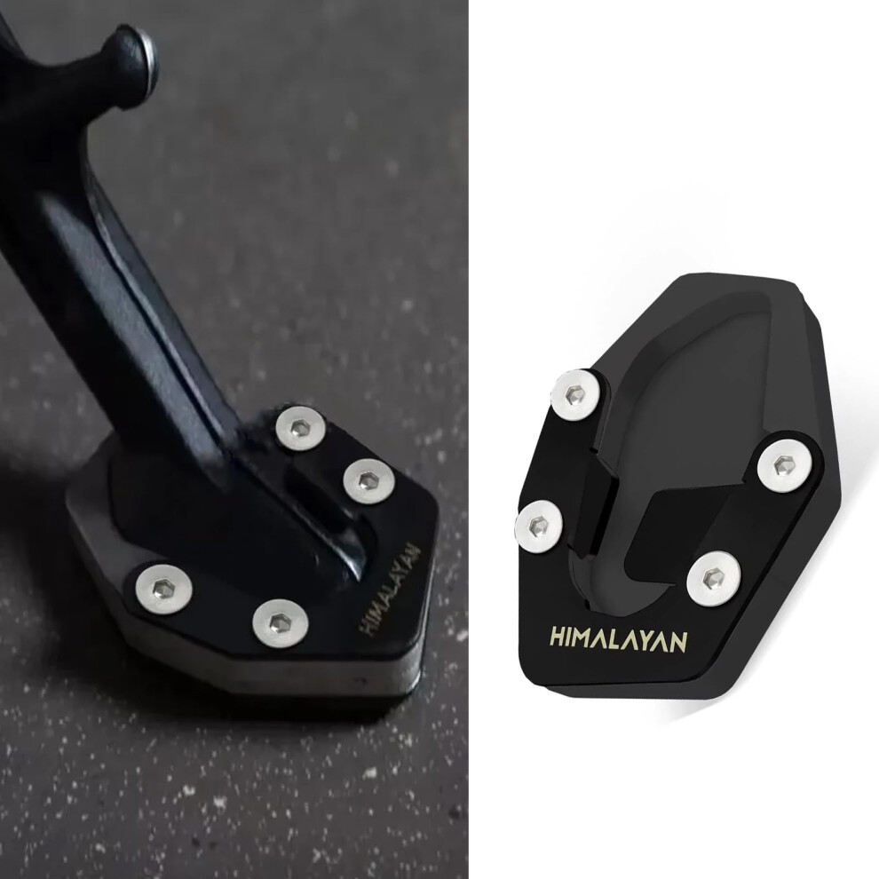 Motorcycle Side Stand Extension Kickstand Pad For Royal Enfield Himalayan 450 20242025 Black 9070919793783