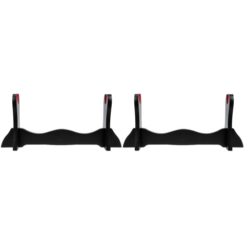 2Pièces Support Noir Pour Flûte Et Epées Rangement Organiseur Maison 1