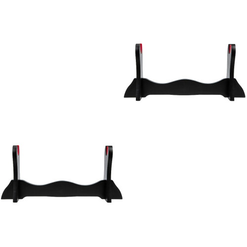 2Pièces Support Noir Pour Flûte Et Epées Rangement Organiseur Maison 2