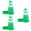 3Sets Plastic Green Hamster Water Feeder Kit for Small Pets 7