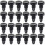 24Pièces Caches D'embout Pour Queue Billard Noir Protection Durable 7