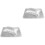 2Ensembles Repose-Bras Ongles Argent PU Confort Pour Usage 3