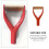 4Pièces Manche Pelle Rouge Bois Durable Y- Multifonction 10