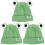 3Pièces Chapeaux Tricotés Vert Enfants Hiver Mode Cute 2