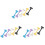 3Pièces Clips Pour Dessin Colorés, Support Stable Rotatif 2