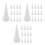 60Pièces Colle Blanches Pour Remplacement Usage DIY 7