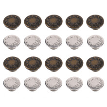 40Pièces Boutons Jeans Pression Alliage Couleurs Assorties DIY Durable
