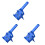 3Pièces Positionneur De Perçage Bleu ABS Pour Bois Menuisier 2