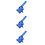 3Pièces Positionneur De Perçage Bleu ABS Pour Bois Menuisier 8